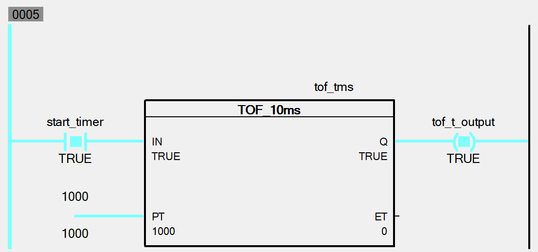 B&R Automation Studio OFF Delay Timer With 10 Ms Base (TOF_10ms ...